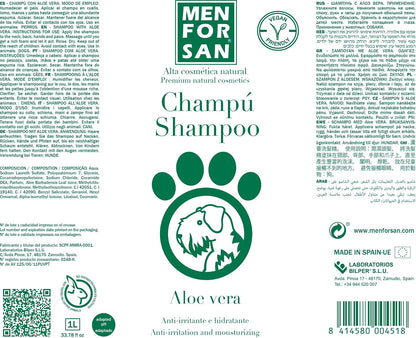 MENFORSAN Champú Aloe Vera Para Perros | Hidrata En Profundidad | Acción anti Irritaciones Y anti Eczemas | 100% Natural | Herbácea | 1L